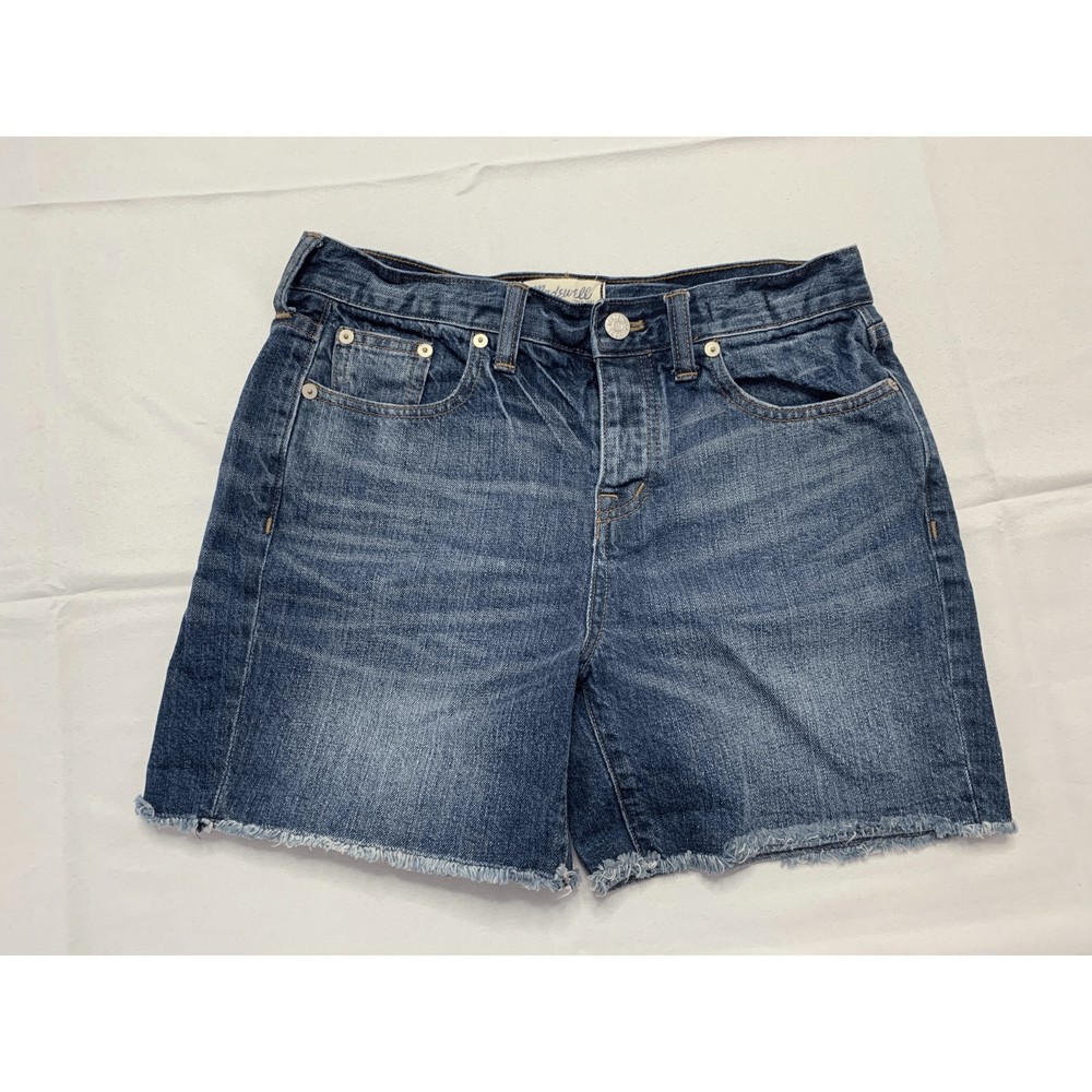 Madewell Frayed Low Rise Frayed Hem Denim Jean Shorts